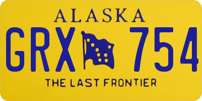 AK license plate GRX754