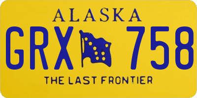 AK license plate GRX758