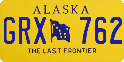AK license plate GRX762