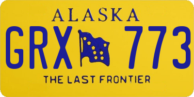 AK license plate GRX773