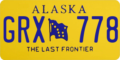 AK license plate GRX778