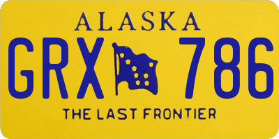 AK license plate GRX786