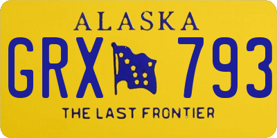 AK license plate GRX793