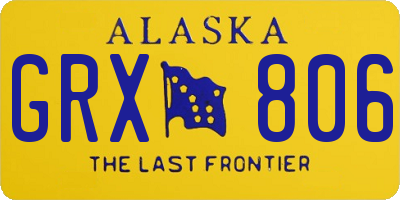 AK license plate GRX806