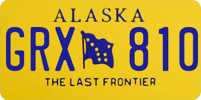 AK license plate GRX810