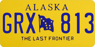 AK license plate GRX813