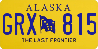 AK license plate GRX815