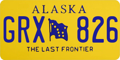 AK license plate GRX826