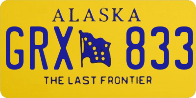 AK license plate GRX833