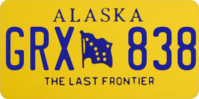 AK license plate GRX838