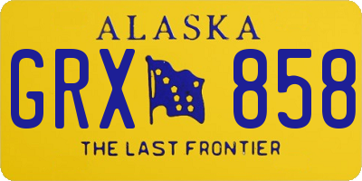 AK license plate GRX858