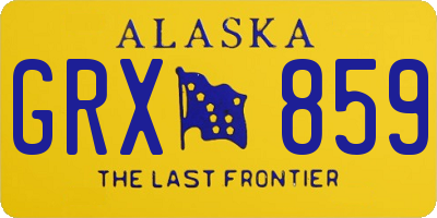 AK license plate GRX859