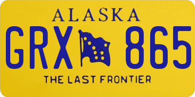 AK license plate GRX865