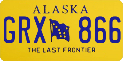 AK license plate GRX866