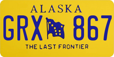 AK license plate GRX867