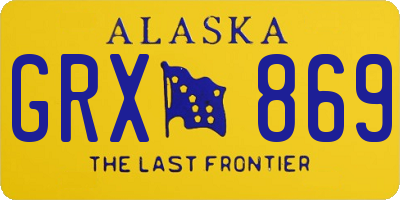 AK license plate GRX869