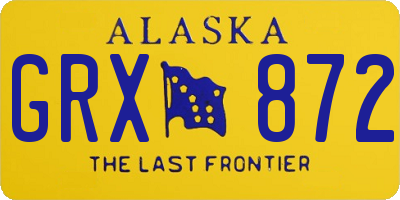 AK license plate GRX872