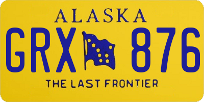 AK license plate GRX876