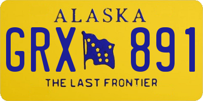 AK license plate GRX891