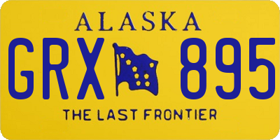 AK license plate GRX895