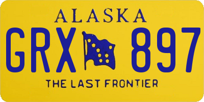 AK license plate GRX897