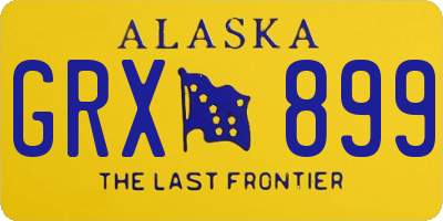 AK license plate GRX899