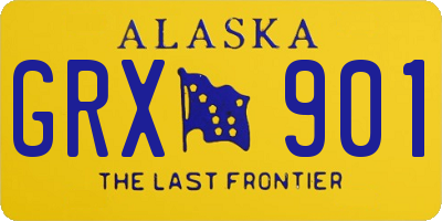 AK license plate GRX901