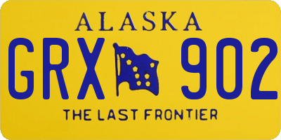 AK license plate GRX902