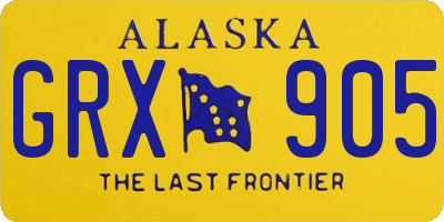 AK license plate GRX905