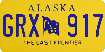 AK license plate GRX917