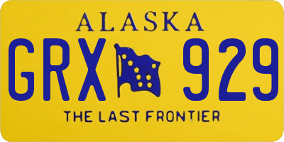 AK license plate GRX929