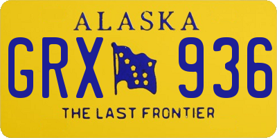 AK license plate GRX936