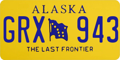 AK license plate GRX943