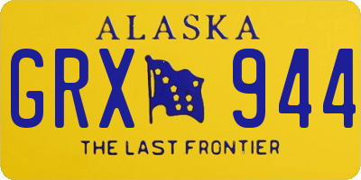 AK license plate GRX944