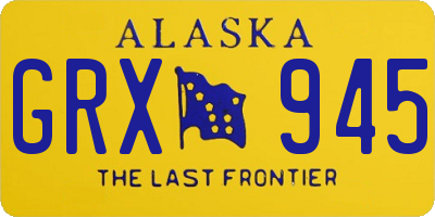 AK license plate GRX945