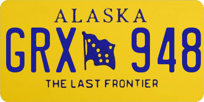 AK license plate GRX948