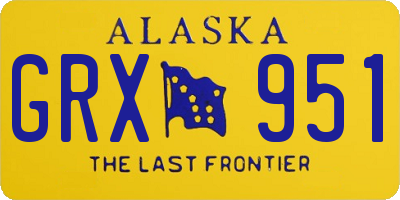 AK license plate GRX951