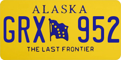 AK license plate GRX952