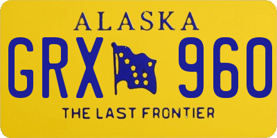 AK license plate GRX960