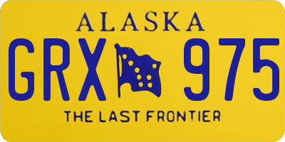 AK license plate GRX975