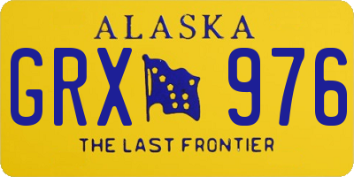 AK license plate GRX976