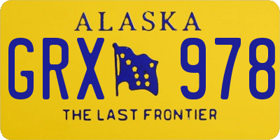 AK license plate GRX978