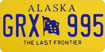 AK license plate GRX995