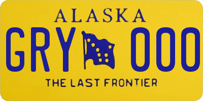 AK license plate GRY000
