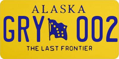 AK license plate GRY002