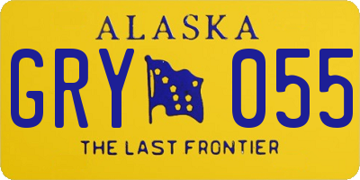 AK license plate GRY055