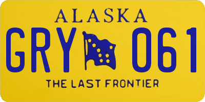 AK license plate GRY061