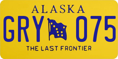 AK license plate GRY075