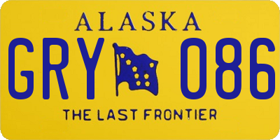 AK license plate GRY086