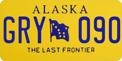 AK license plate GRY090